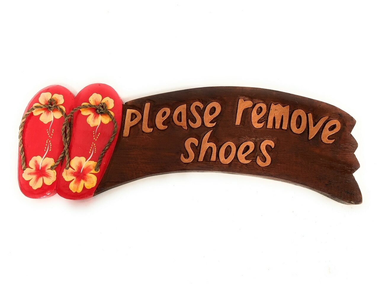 Please Remove Shoes Door Sign 16 inch – Yellow Hibiscus | #bag1502940