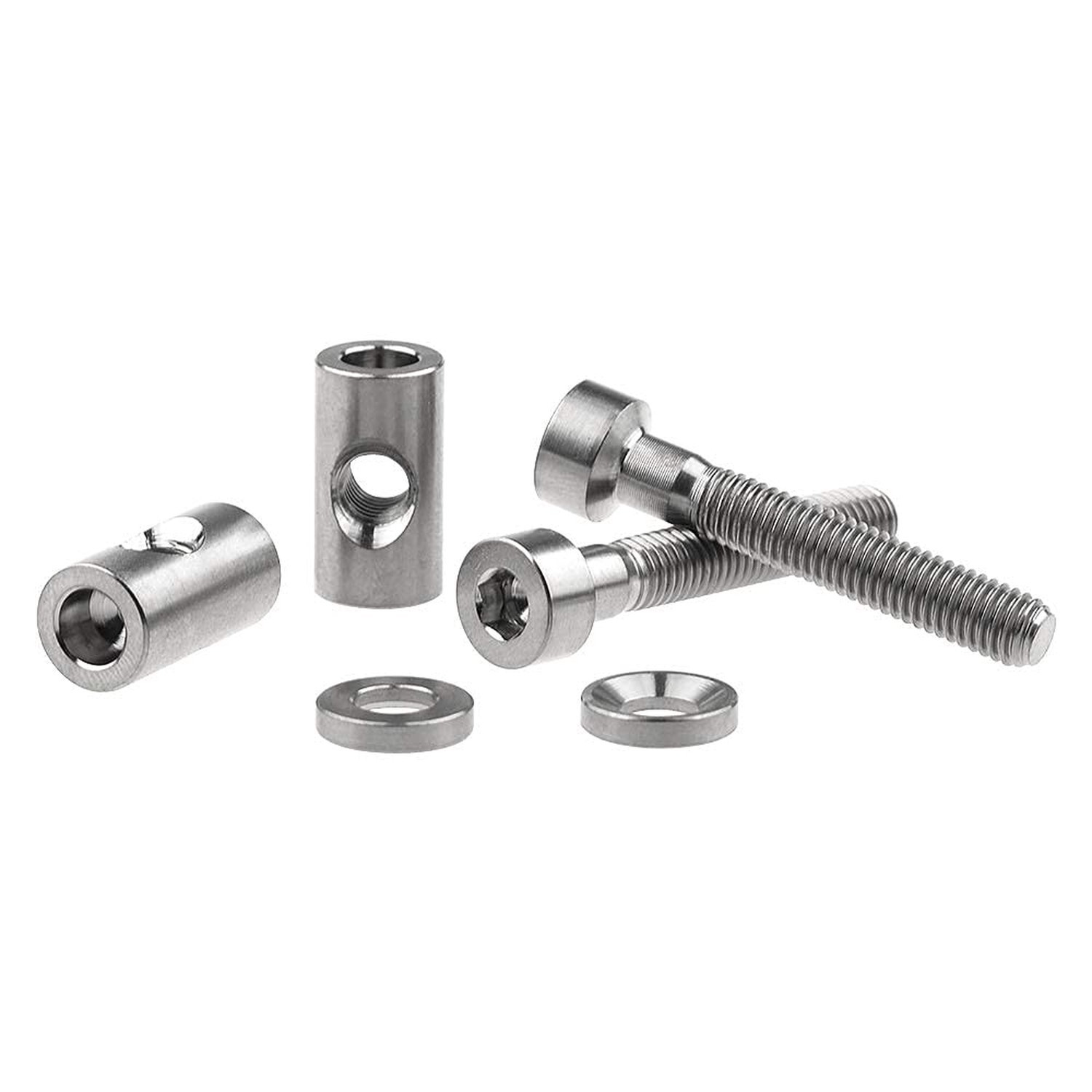 Titanium Ti M5x30mm Bolt Nut Washer for Thomson Seatpost Cycling Bolts Silver