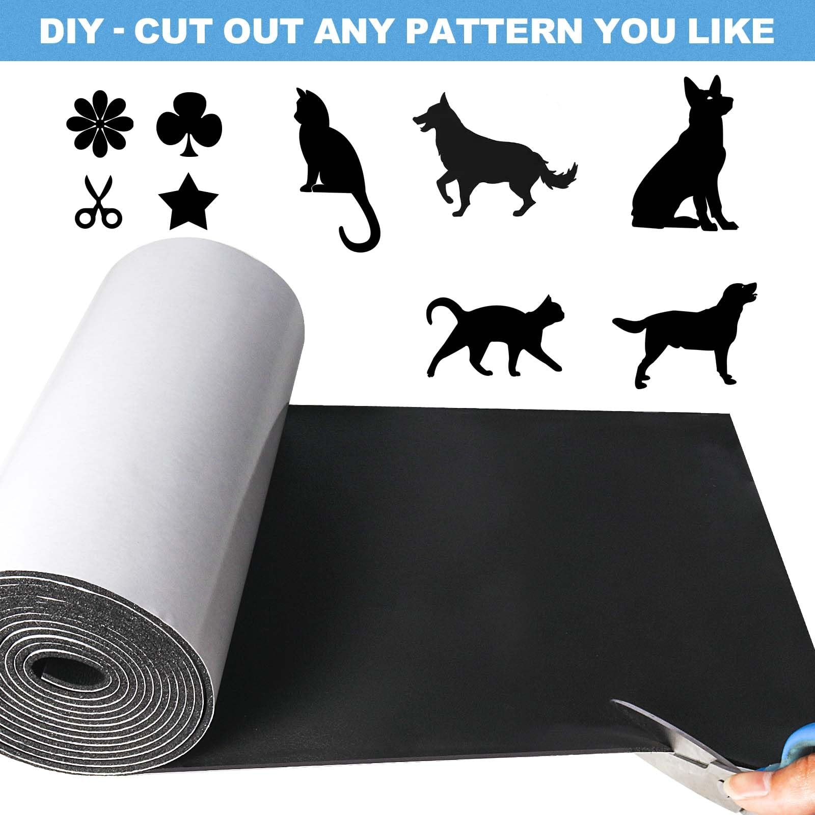 Foam Insulation 12 in x 98 x 1/2 in, Black (With Adhesive)