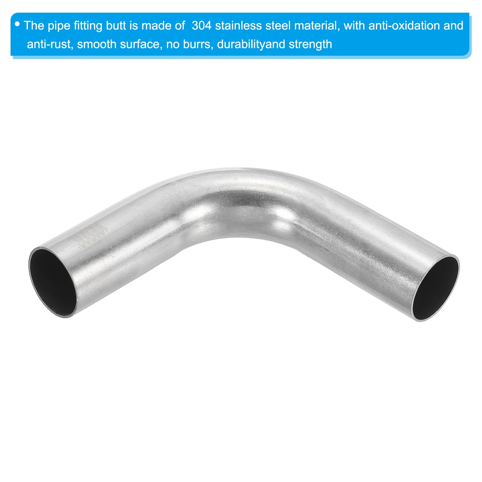 4 Pack 1 Inch OD 304 Stainless Steel Butt 90 Degree Fitting