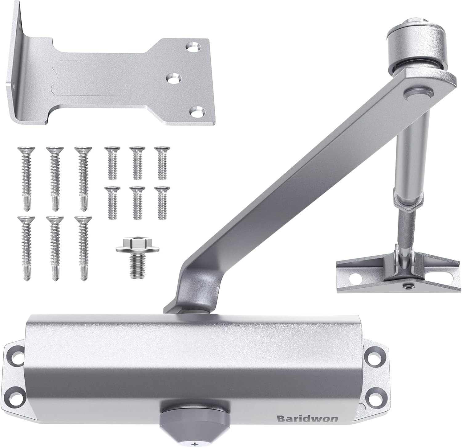 Commercial Grade Hydraulic Door Closer Large Size, Heavy Duty No Slam with Ho…
