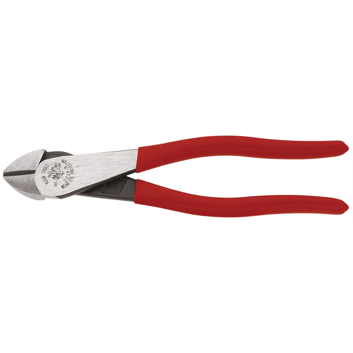 Klein Tools Diag-Cutting Pliers Hi-Leverage Angled Head 8″ D248-8