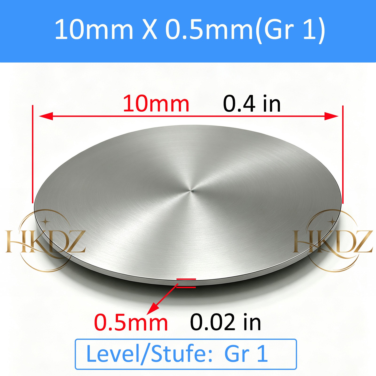 Grade 5 2 1 Titanium Round Disc Plate Ti-6Al-4V CP Circular Sheet Stamping Blank