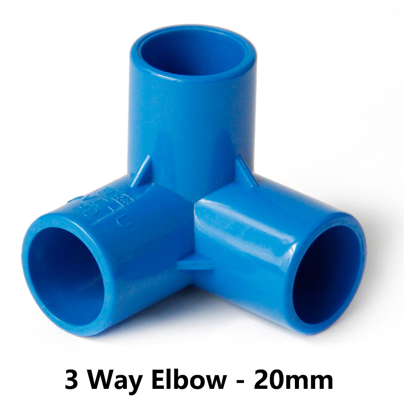 PVC 3/4/5/6-Way Elbow Connector Coupling Pipe Fittings Dia 20/25/32/40/50mm Blue
