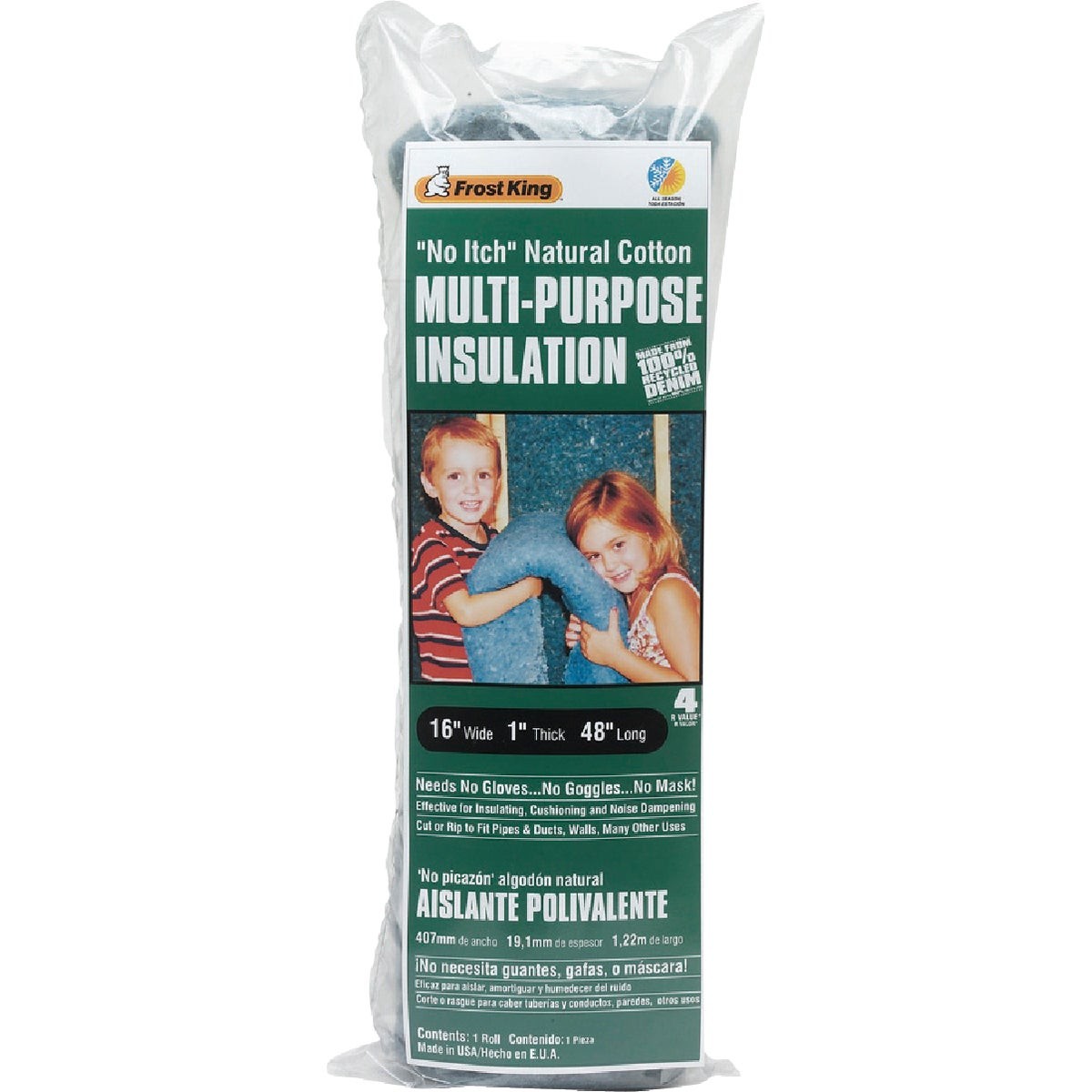 Frost King 16 In. x 48 In. Natural Cotton Denim Insulation CF1 Frost King CF1