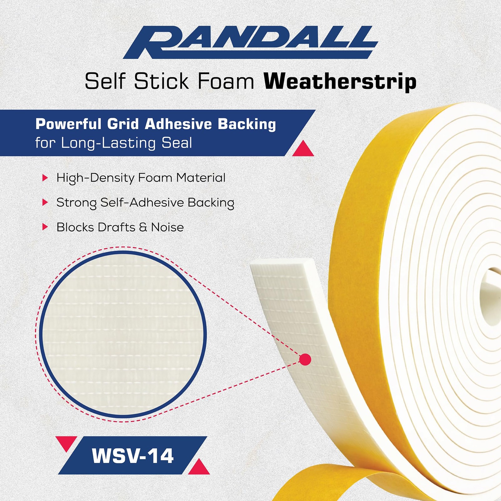 Weather Stripping Foam Tape, 17 Ft Door Seal Strip, EVA 3/8″ Wide, White