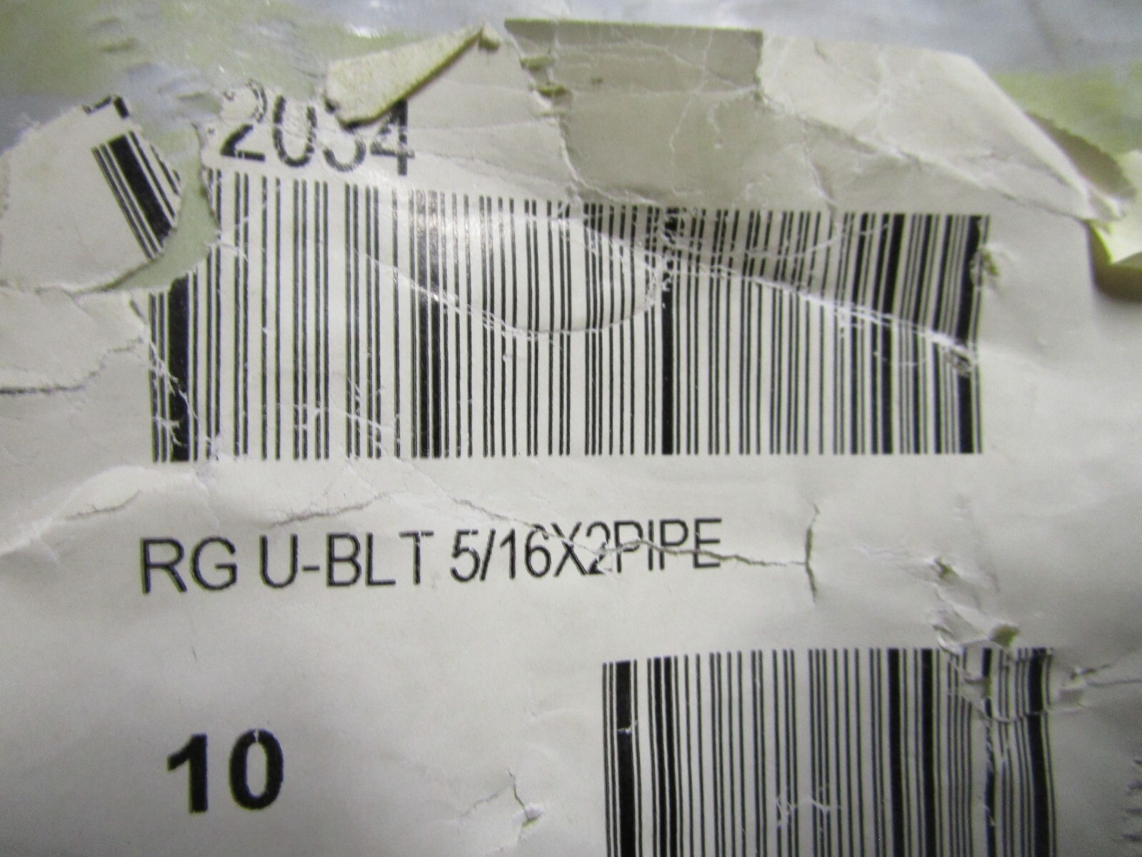 5/16″-18 x 2″ Pipe Size Zinc Plated Round Bend U-Bolt QTY 10