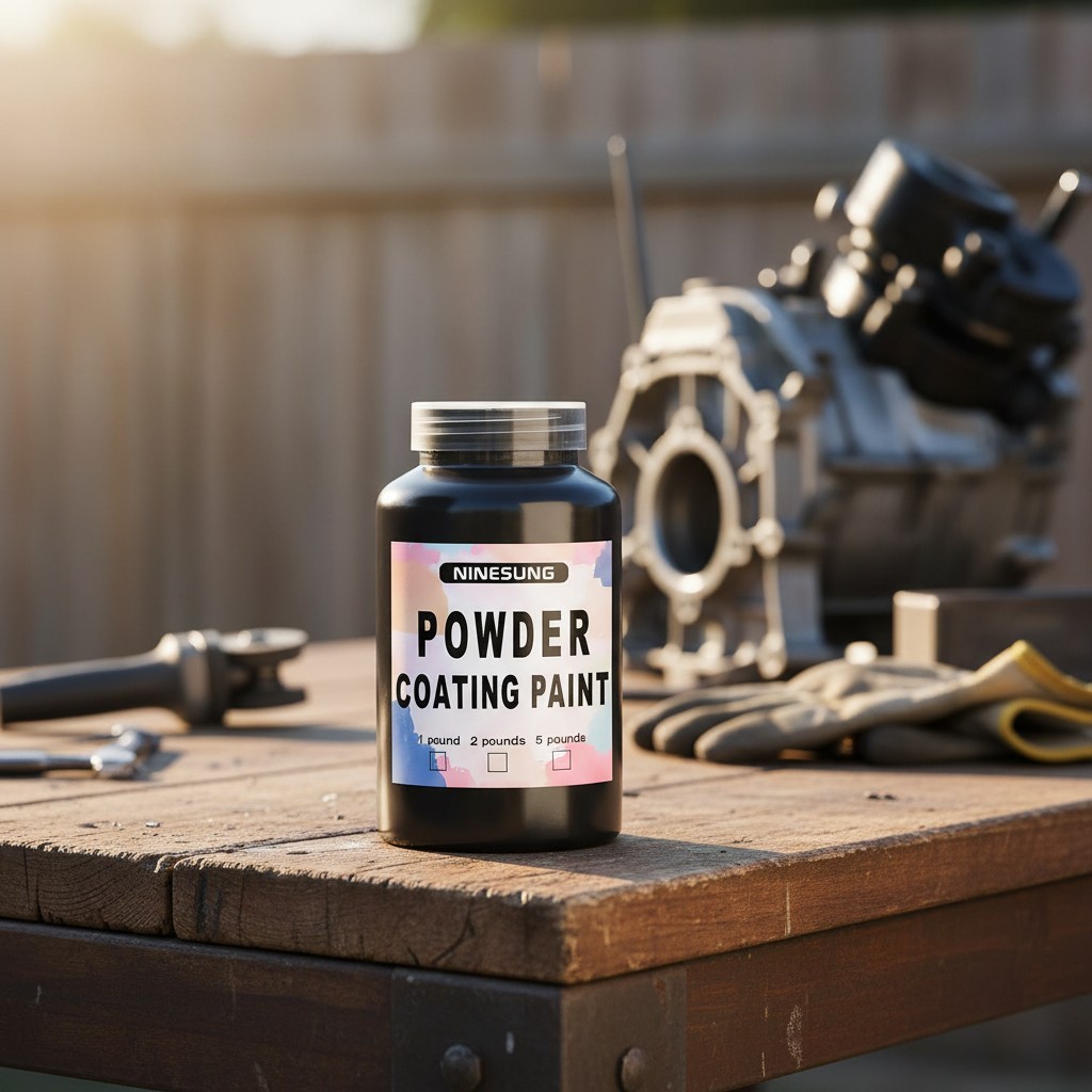 Chip & Rust Resistant Black Powder Paint for Outdoor & Indoor Metal Use – 8 Oz