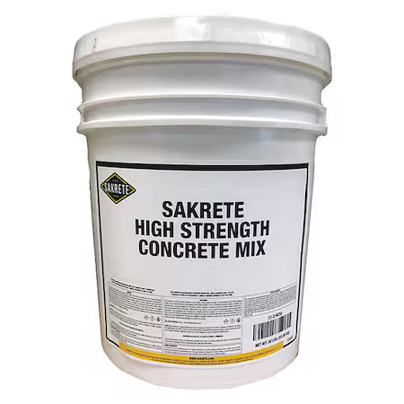 Sakrete 120021 Concrete Mix, Pail, Gray, High Strength