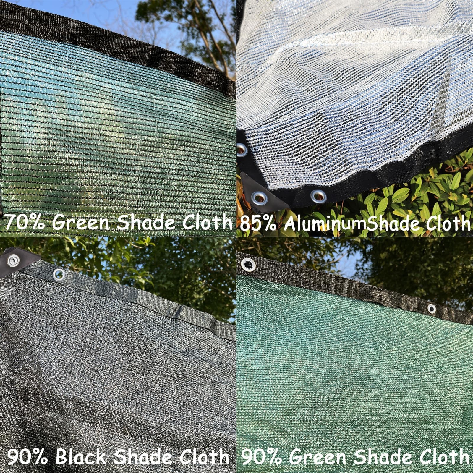 90% Green Colored Shade Cloth 6 ft X 8 ft, Heavy Duty Durable Mesh Tarp | Gar…
