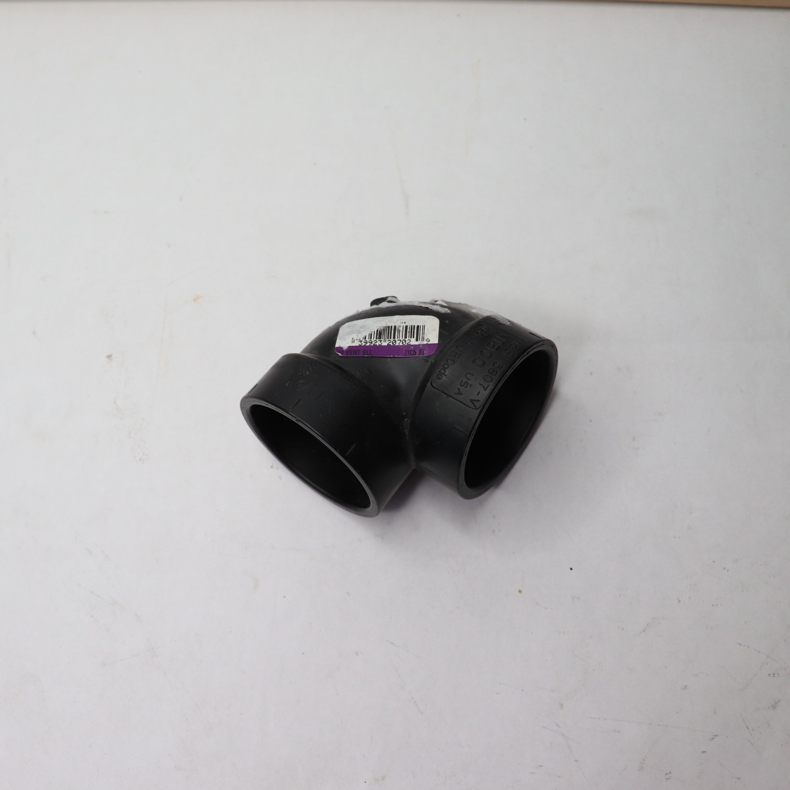 Nibco 90 Degree Hub x Hub Vent Elbow ABS DWV Black 1-1/2″ U5807V112