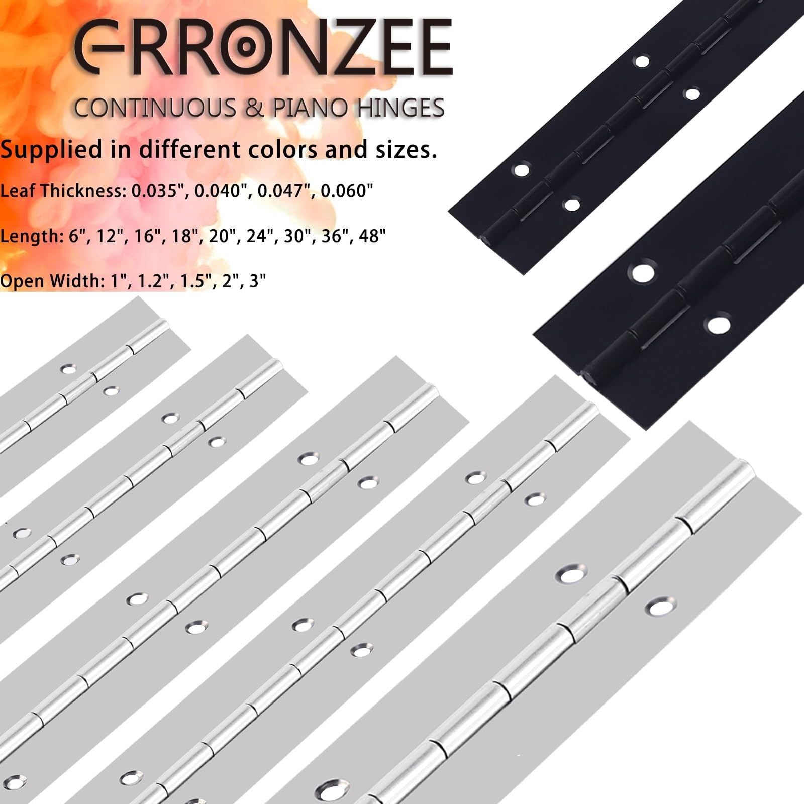 Piano Hinge 24 Inch Heavy Duty Stainless Steel Piano Hinge Continuous Hinge f…