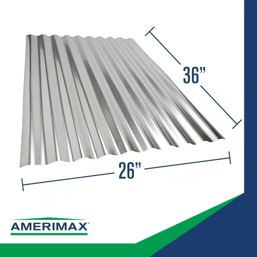 3 ft. Galvanized Steel Corrugated Project Panel (3-Pack)