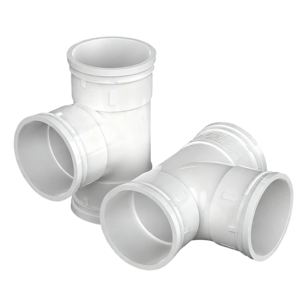 PVC Drainage Pipe Tee 3-Way Adhesive Connector Adapter Drain Fittings 50-200mm