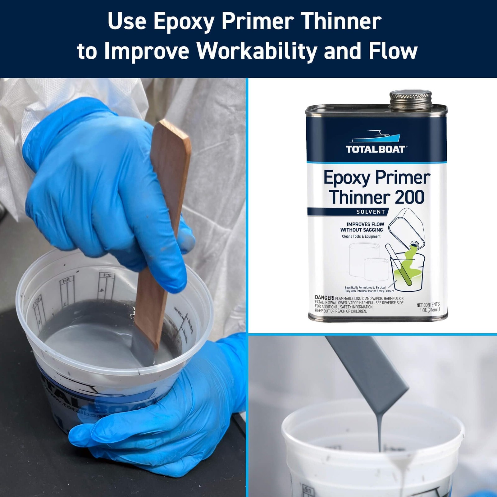 TotalBoat TotalProtect Marine Barrier Coat Epoxy Primer – White Quart | 2-Par…