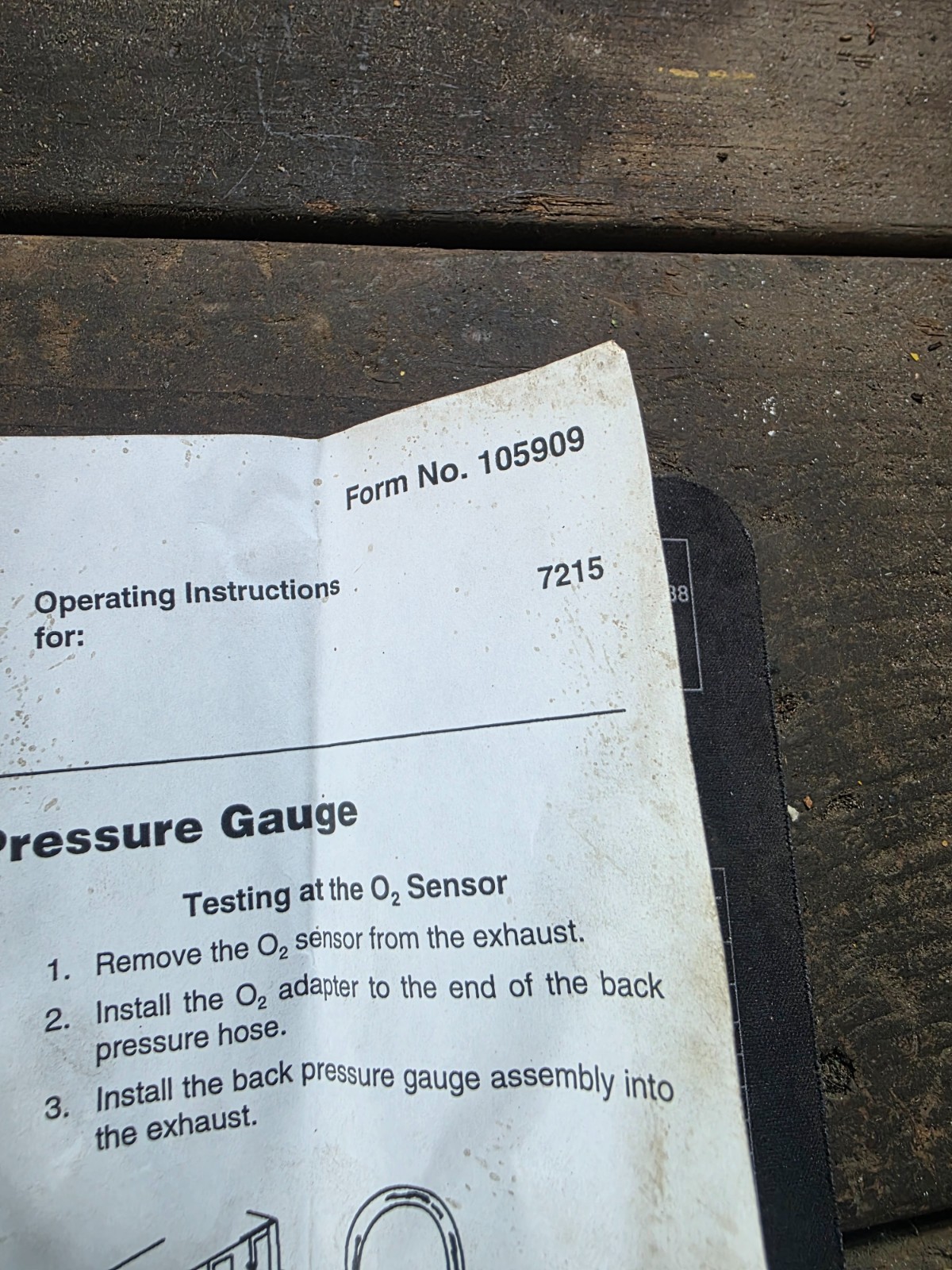 OTC 7215 OTC EXHAUST BACK PRESSURE GAUGE