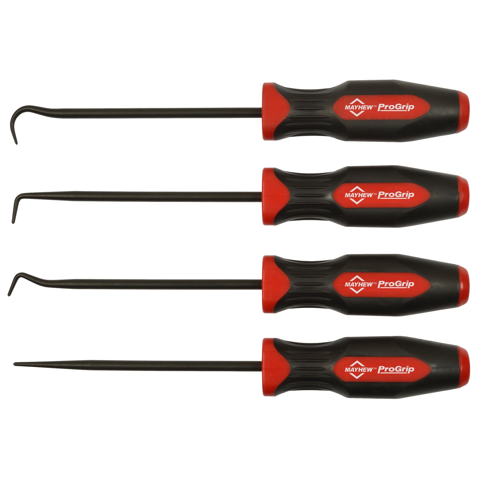 Mayhew 13094 Pro 4-Piece Hook and Pick Set, Black Oxide