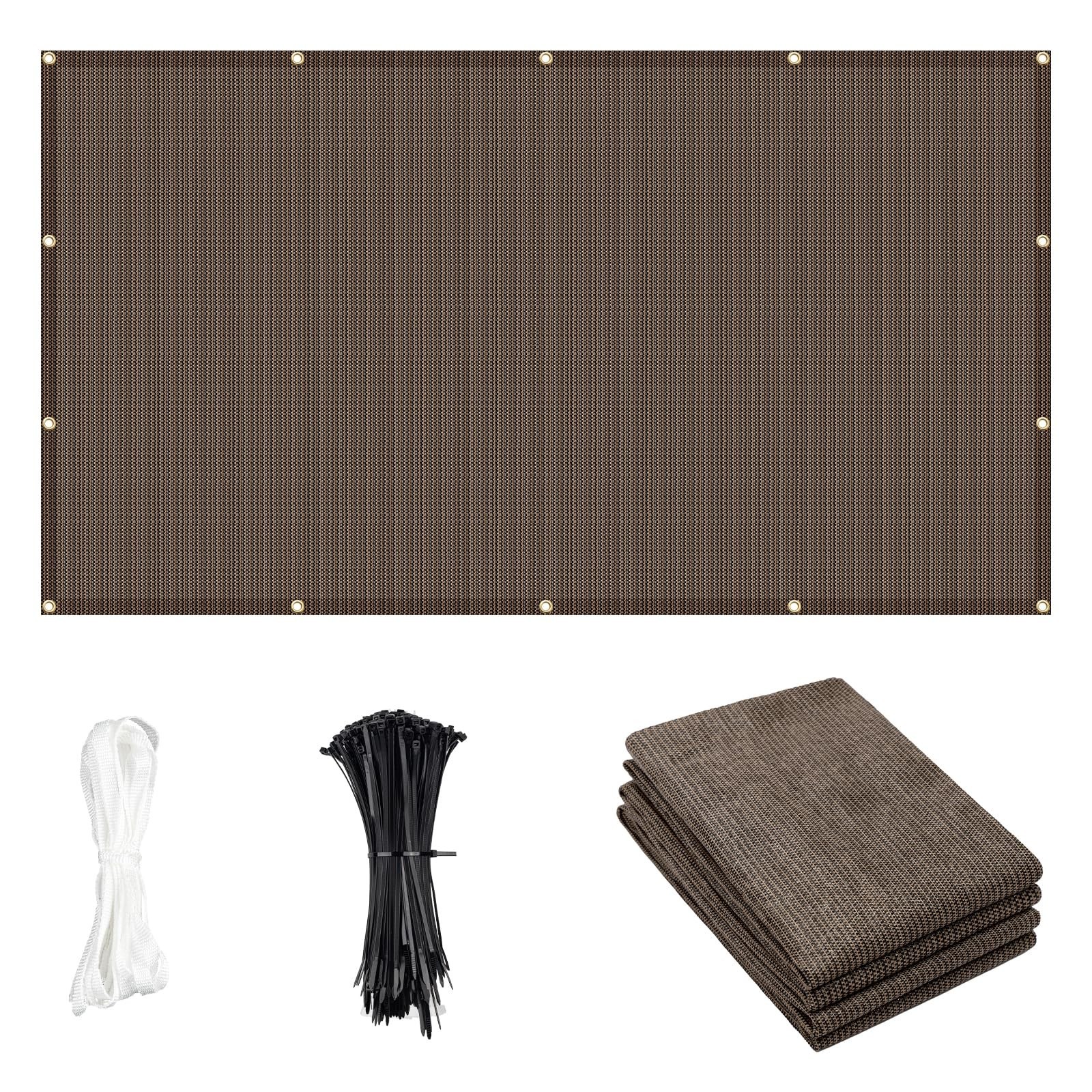 Cool Area Sun Shade Cloth with Grommets 8×10 FT Shade Panel Shade Tarp Screen…