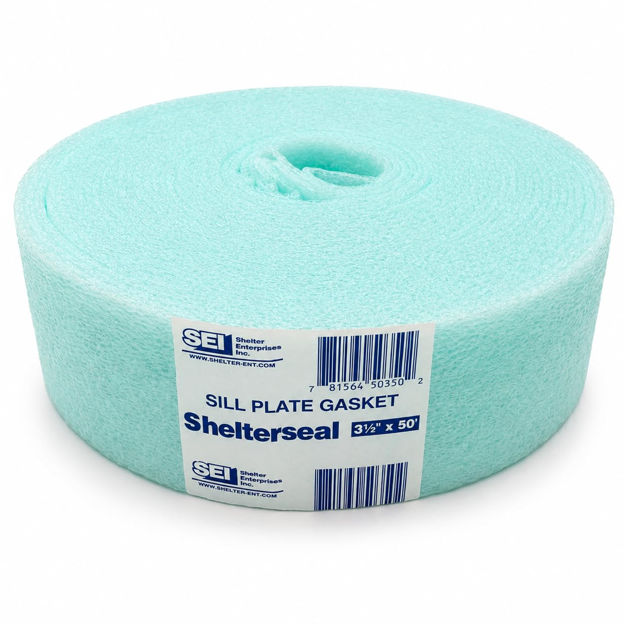 Sill Plate Gasket, 3 1/2In X50 Ft Aqua Foam Sill Sealer, Foundation Seal for Woo