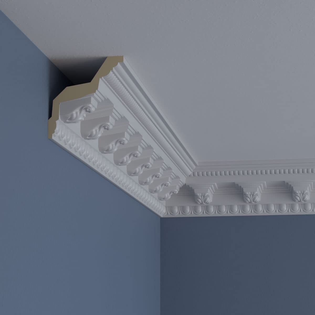 Ekena Millwork Endurathane Attica Crown Moulding 3 7/8H X 3 5/8P X 5 3/8F X 94