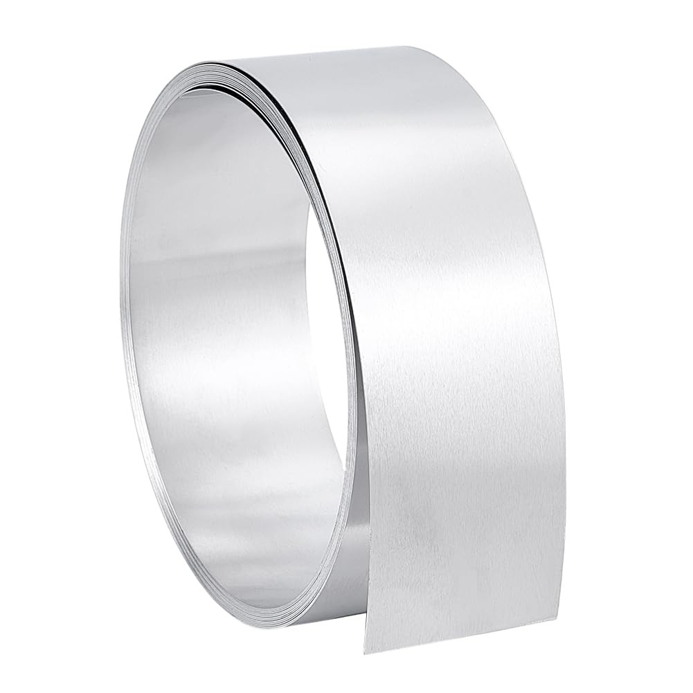 PH PandaHall 196″ x 2″ Aluminum Flashing, 0.4mm Sheet 196″x2″x0.0157″, Silver