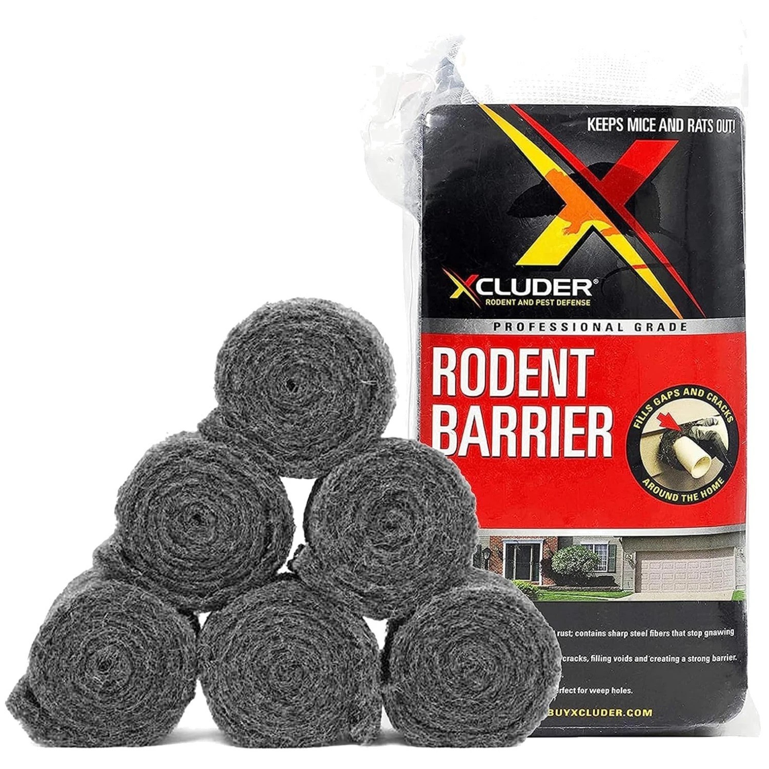 Rodent Control Fill Fabric 6 Rolls Stainless Steel