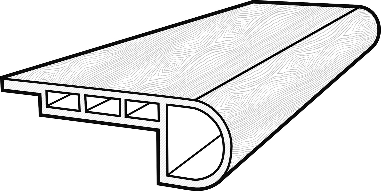 COREtec CR500-F19CT 94″ x 4″ Vinyl Floating or Glue Down Stair – Natural Linen