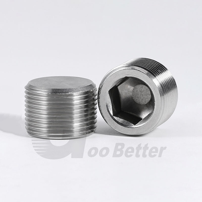 Allen Socket Male Plug A2 Stainless Steel Internal Hex Head Blanking Plug PT/NPT