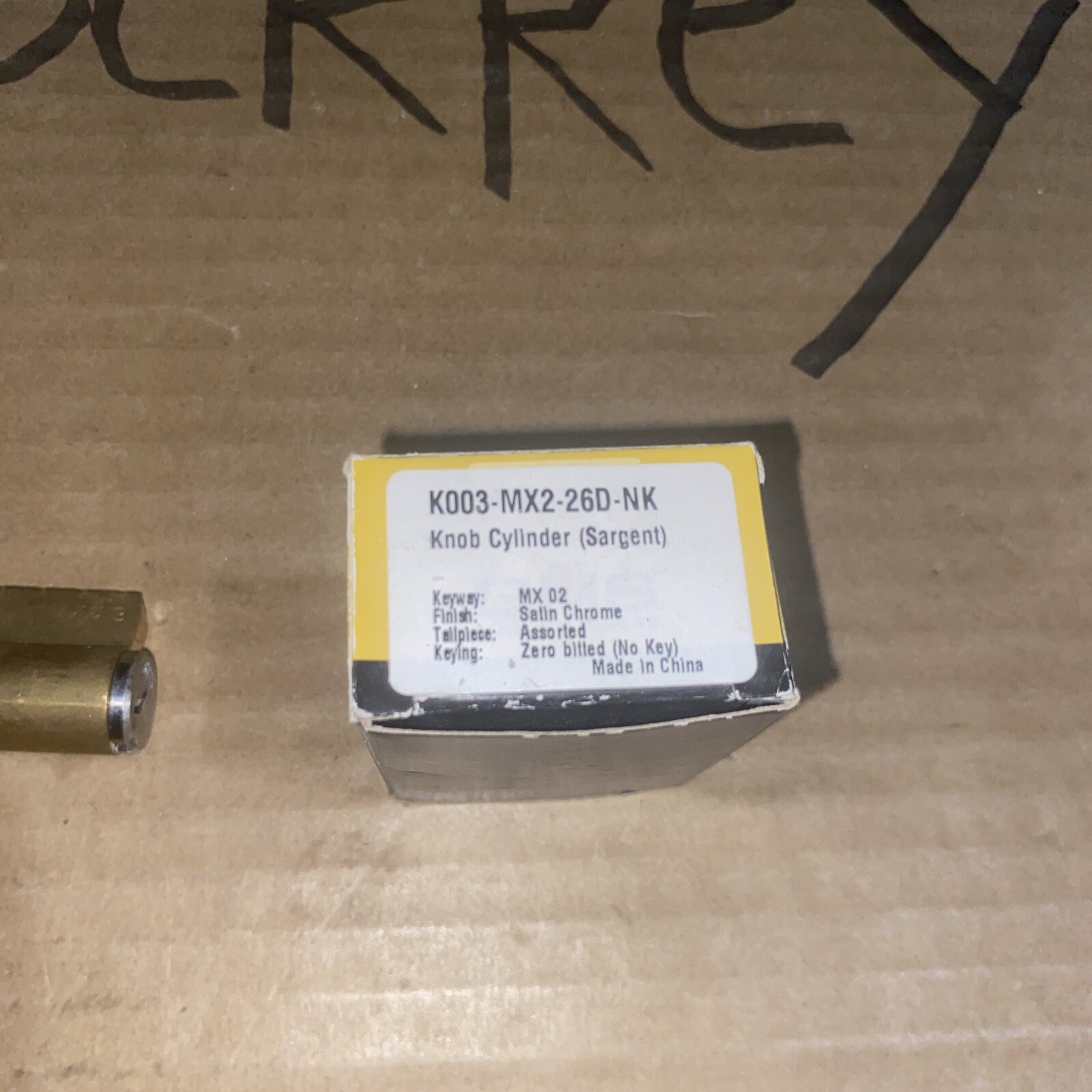 Brand New-GMS MX02 Key In Knob Cylinder Not Bitted K003-MX02-26D-NK