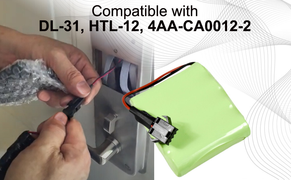 HQRP 6V Battery for DL-31, HTL-12, 4AA-CA0012-2, Secure Lox S717 Hotel Lock