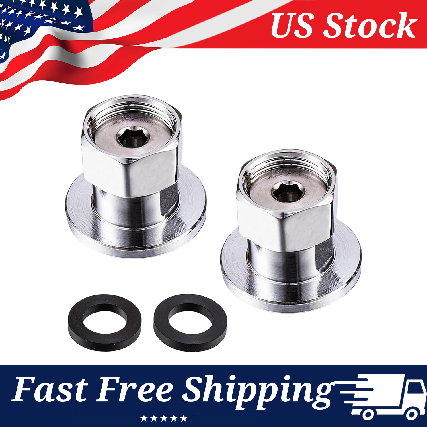 Installation Coupler for Commercial Wall Mount Faucet, Eccentric Flange