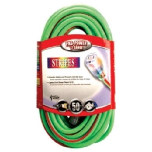 Southwire 025480054 50ft 12/3 Extension Cord High Visibility Green/Red