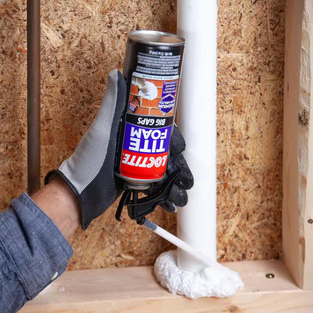 TITE FOAM Big Gaps Spray Foam, Bright White, 12 Oz. Can, Insulating Spray Foam S
