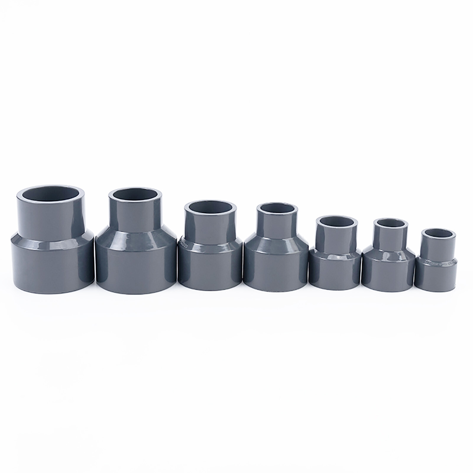 PVC Reducing Straight Connectors Socket Pipe Hose Reducer Coupling Adapter Grey