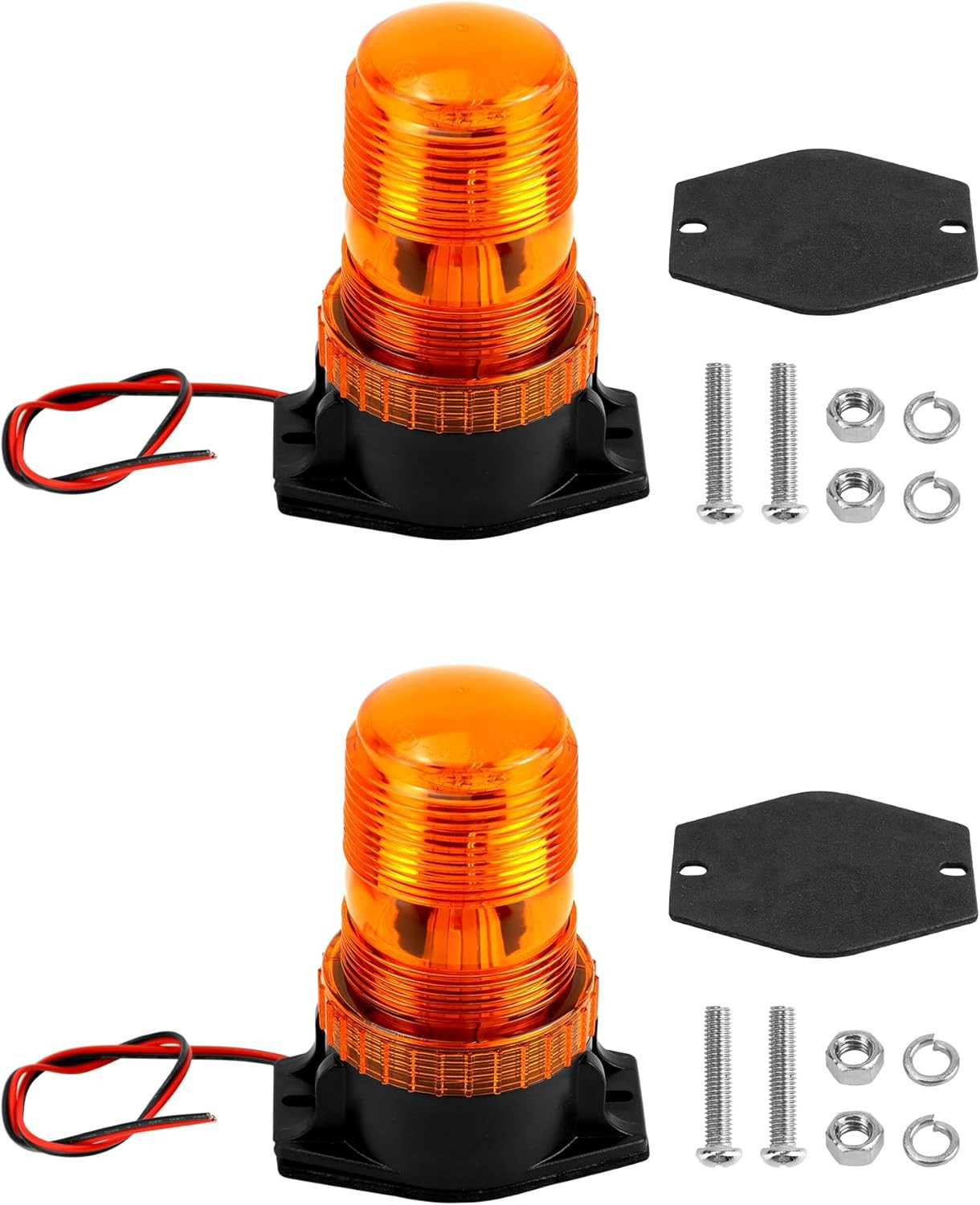 Amber Led Strobe Lights, Warning Emergency Flashing Beacon Lights for Trucks, Ca