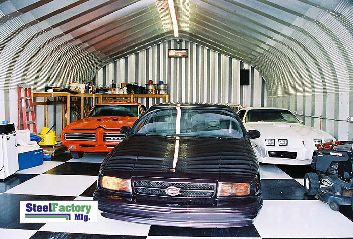 Steel Garage P25x65x13 Metal Storage Building Kit Made in the USA Factory Direct