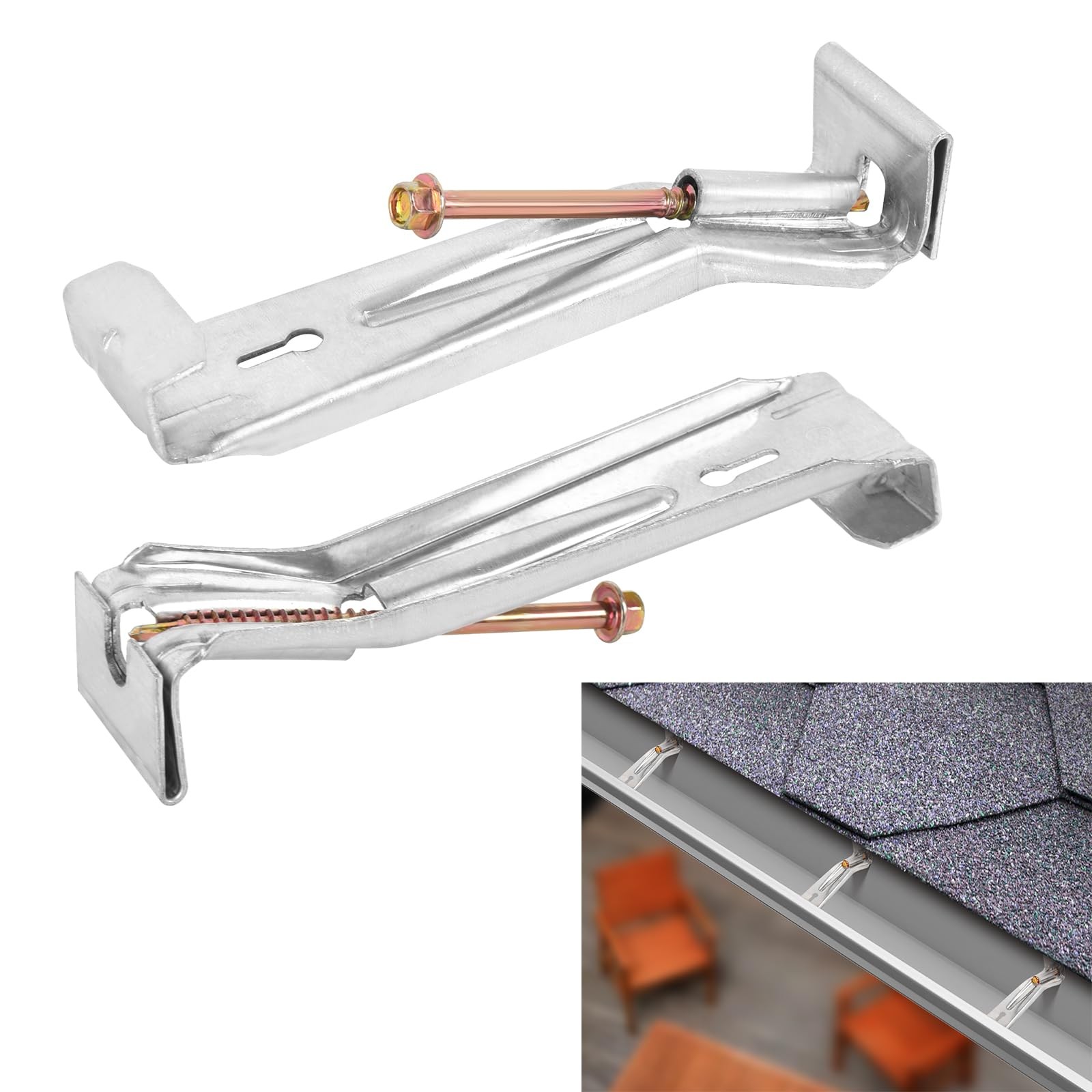 50 Pack Gutter Hangers, Hangers 5 Inch, Rain Sliver