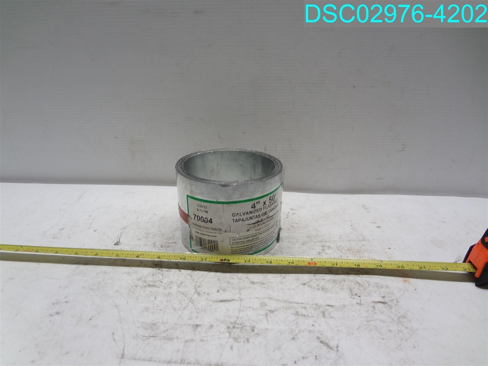 Amerimax 70004 Galvanized Roll Valley Flashing 0.0100 By 4 Inch By 50 Foot
