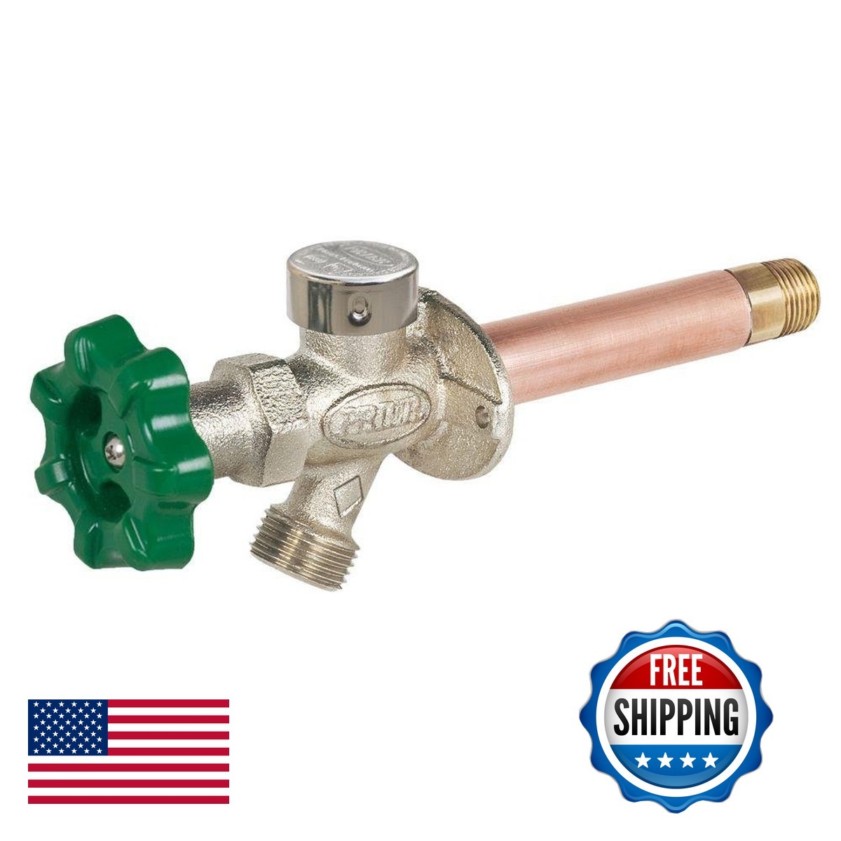 Prier P-164D08 Quarter-Turn Frost Free Anti-Siphon Outdoor Hydrant, 8-Inch