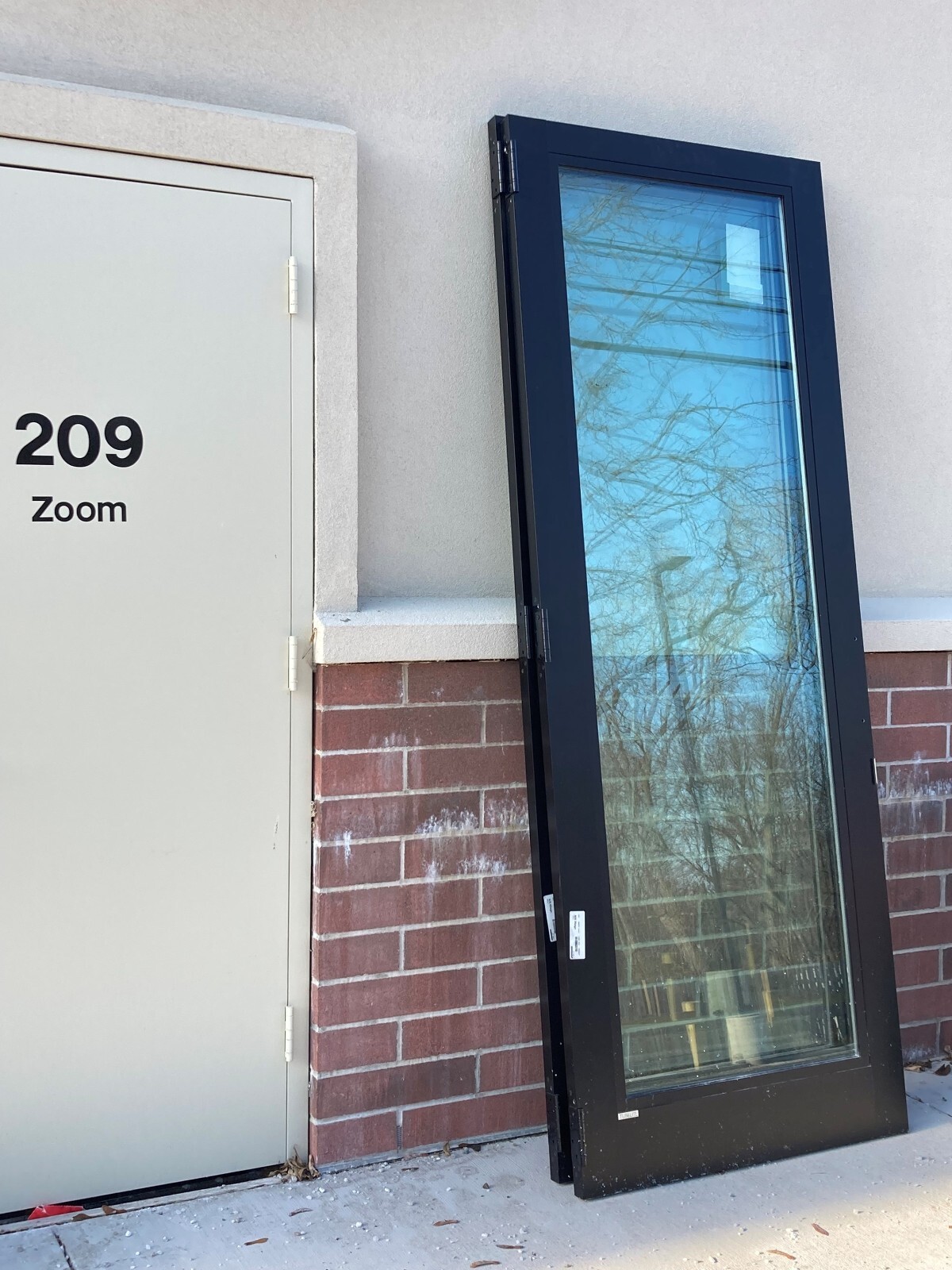 Commerical Black Aluminum Doors Tempered Insulating (27″x85″) 1/4″ Glazing ARK