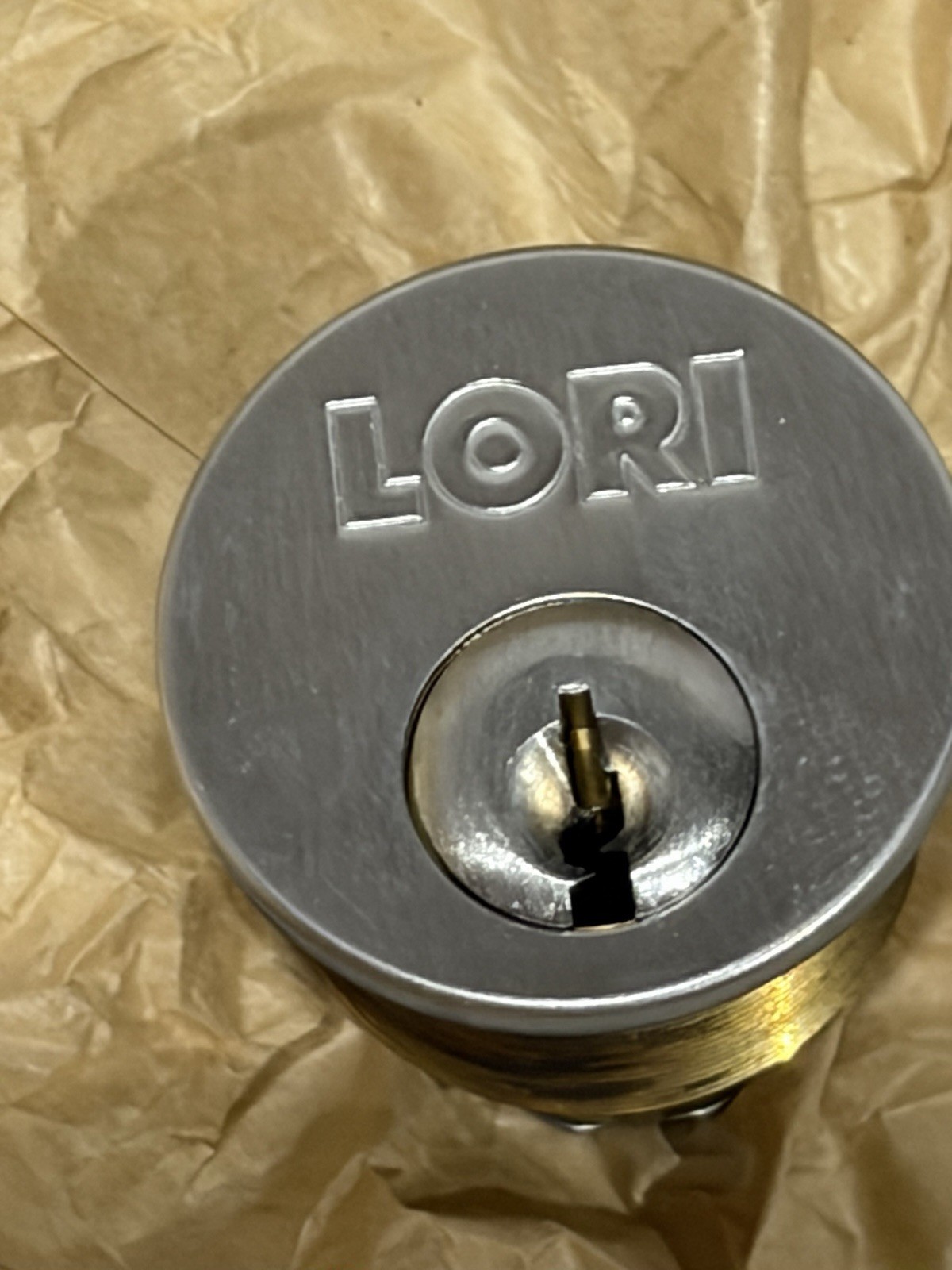 Vintage Corbin Solid Brass Mortise Cylinder Lock 15/16 Inch Satin Chrome US26D