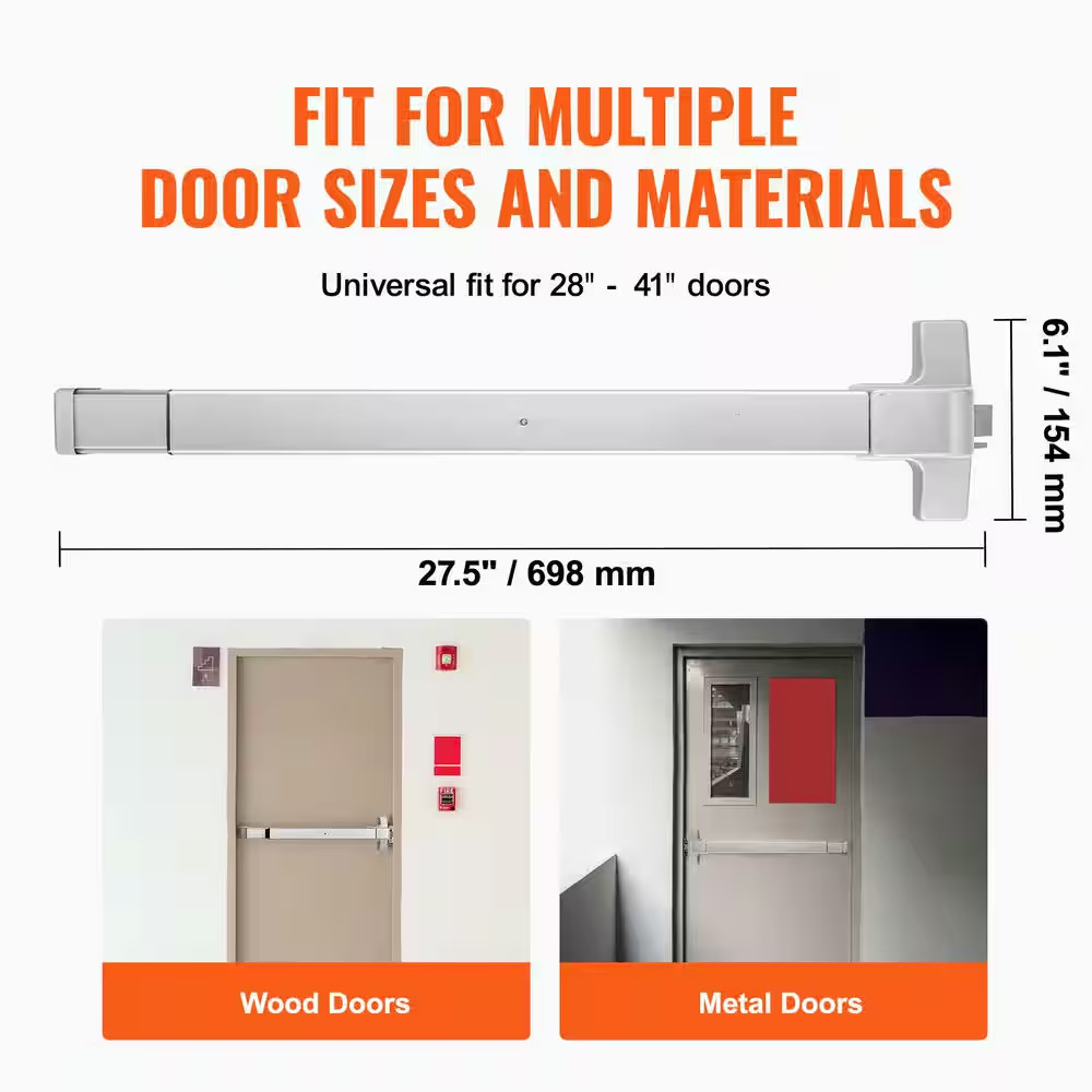 Push Bar Door Locks, Push Bar Panic Exit Device Door Hardware, Carbon Steel Pani