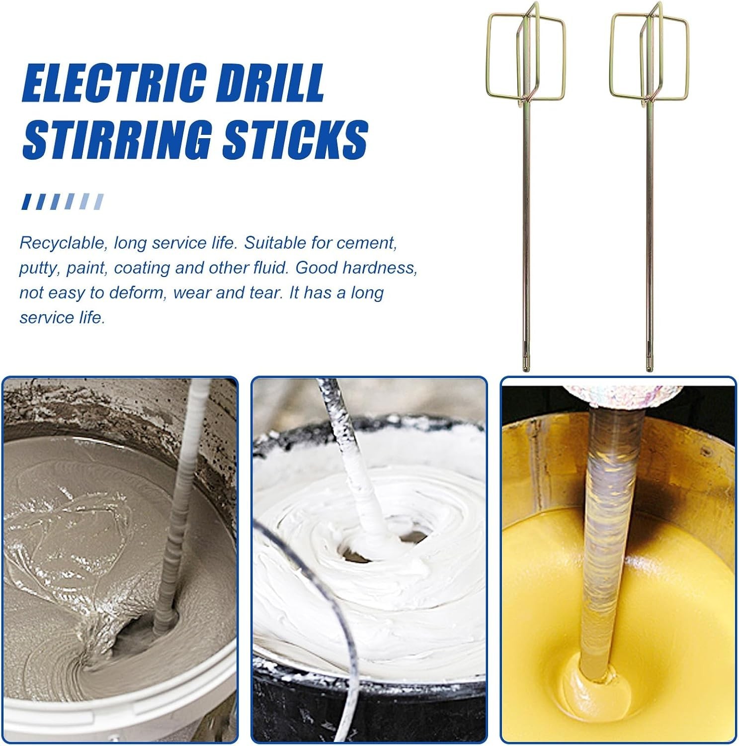 Heavy-Duty Alloy Paint and Mud Mixer – Effortless Mixing with Drill Attachment