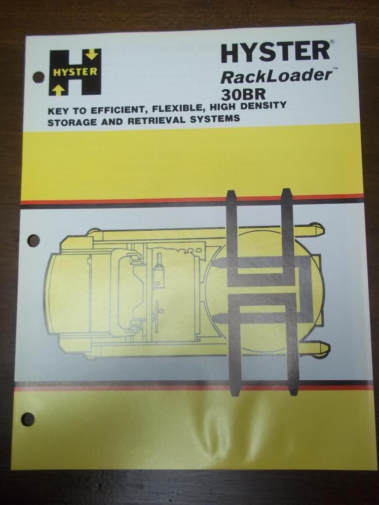 Hyster Lift Truck Brochure~R30BR Rackloader~Features~Catalog Insert 1974