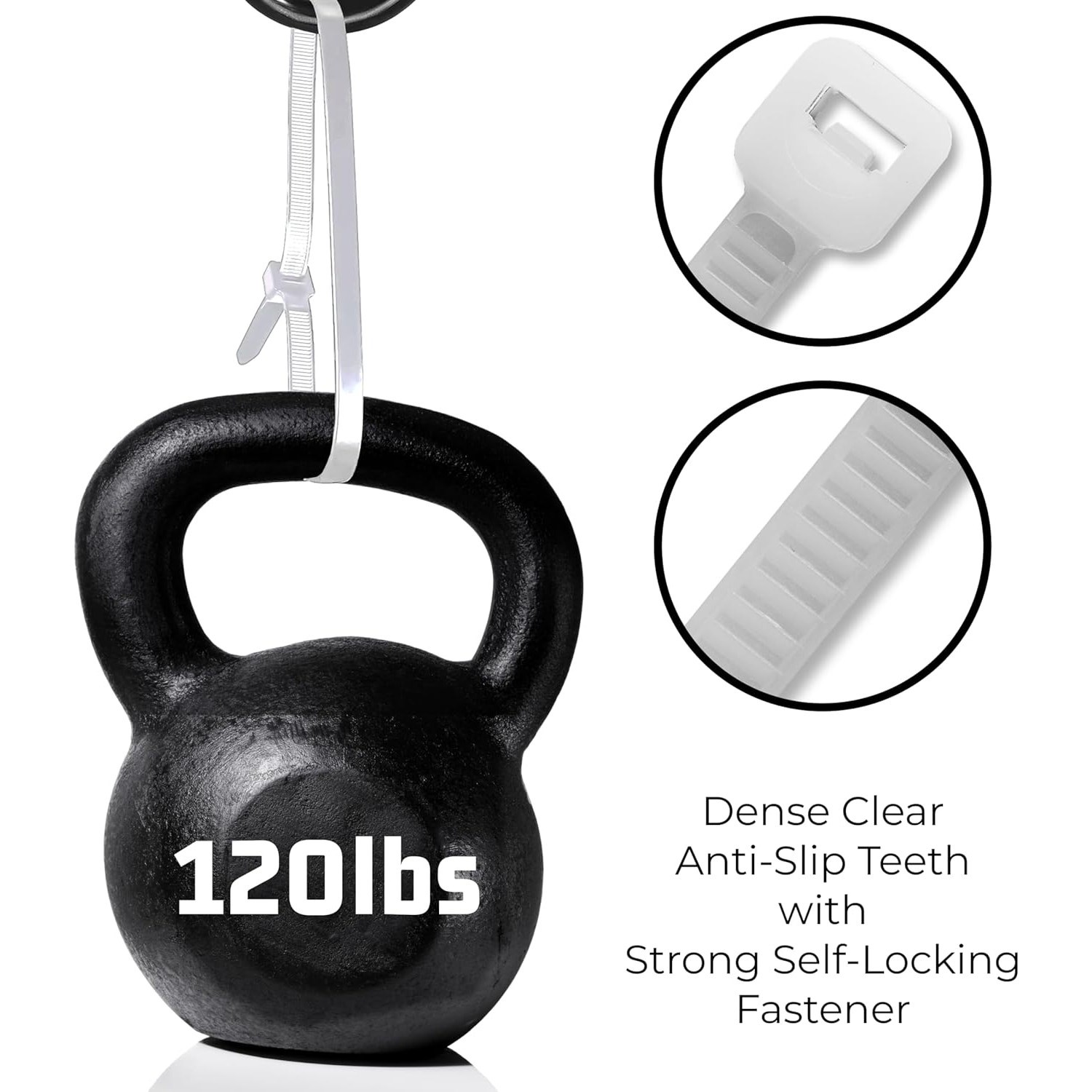 Lokang—12-Inch White Zip Ties – 100-Pack