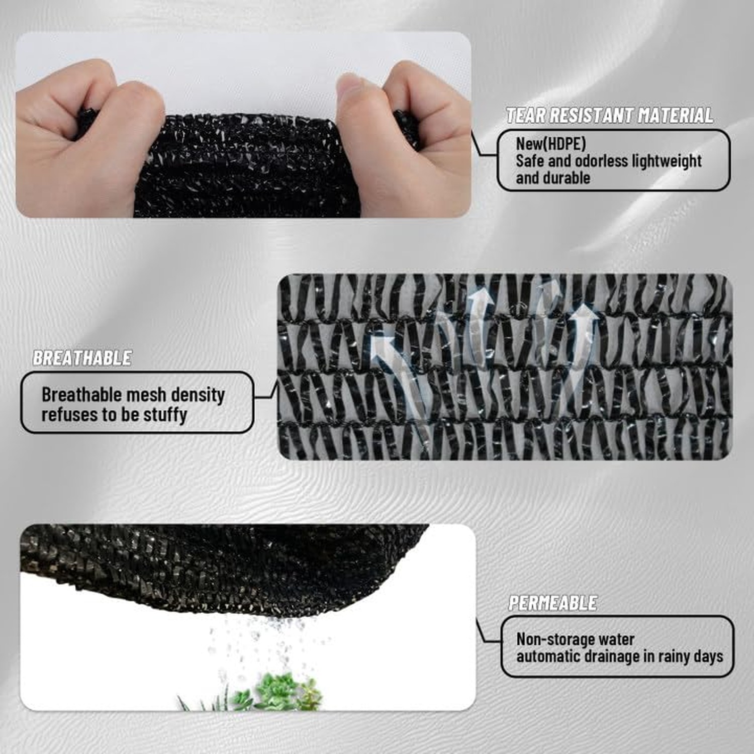 Cool Area 55% Sun Shade Cloth Mesh Tarp with Grommets for Plant Cover 8x10ft …