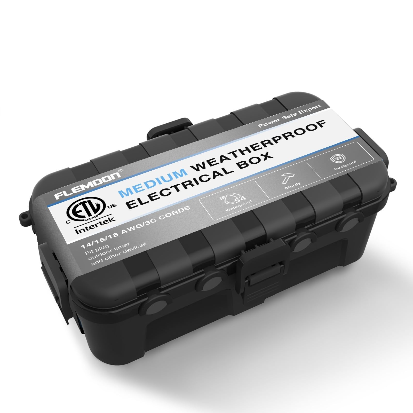 Flemoon Medium Outdoor Electrical Box (11.5×5.2×4 inch), IP54 Waterproof Exte…