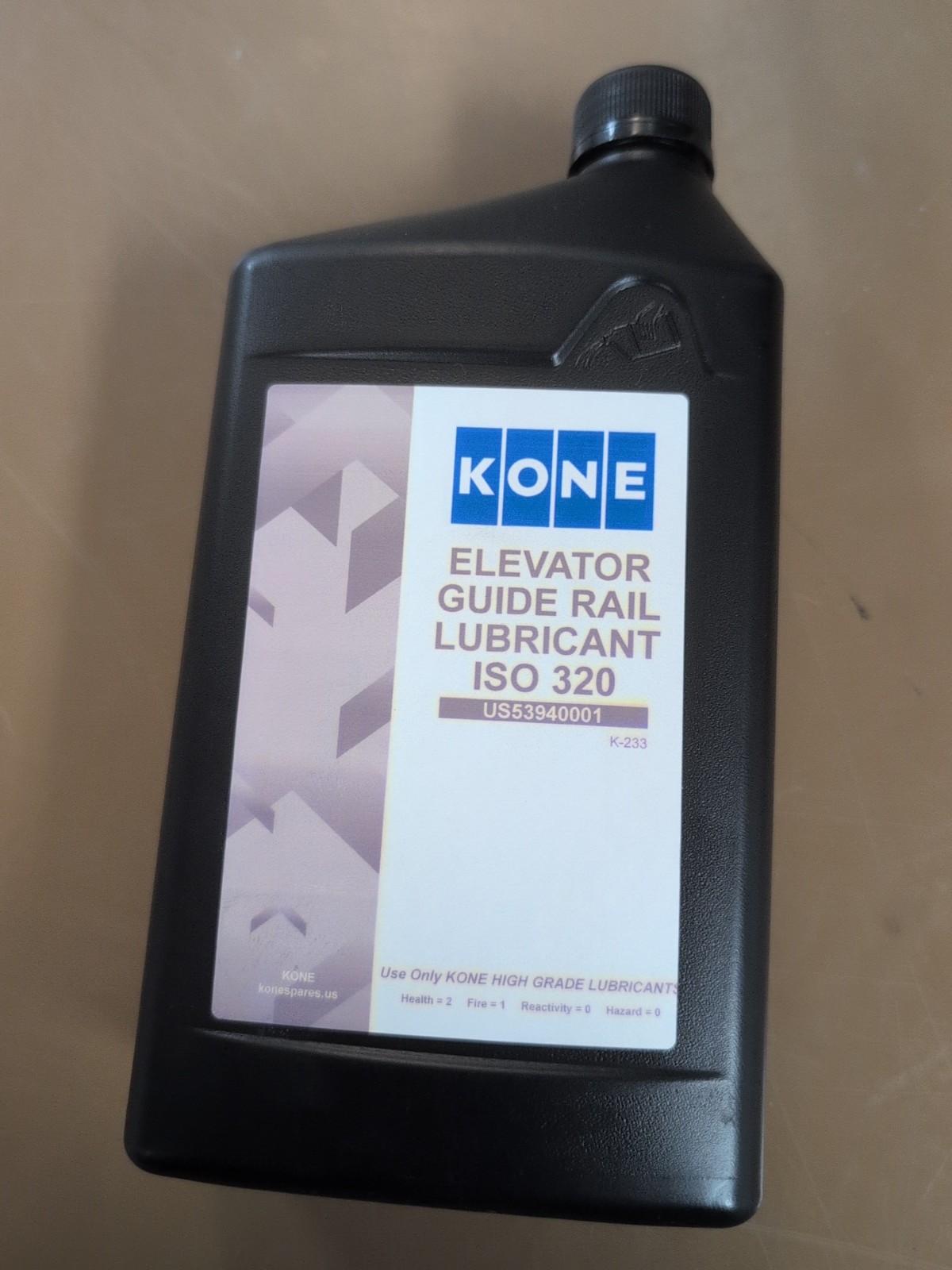 NEW KONE ELEVATOR GUIDE RAIL LUBRICANT ISO 320 1 QUART
