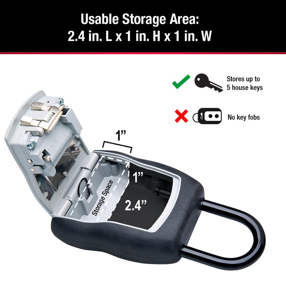 Master Lock Key Lock Box for House Keys – Outdoor Portable Combination Lockbox