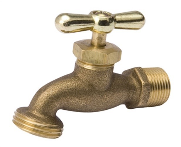 Homewerks 1/2 in. MIP X 3/4 in. MHT Brass Hose Bibb